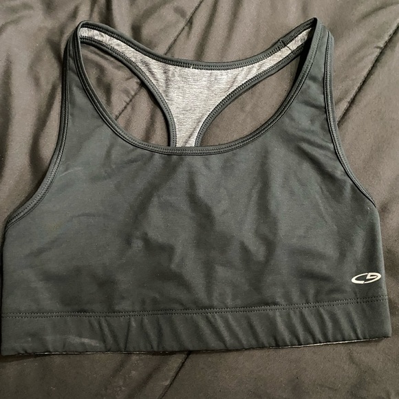 Sports bra, reversible, black and gray - Picture 3 of 4